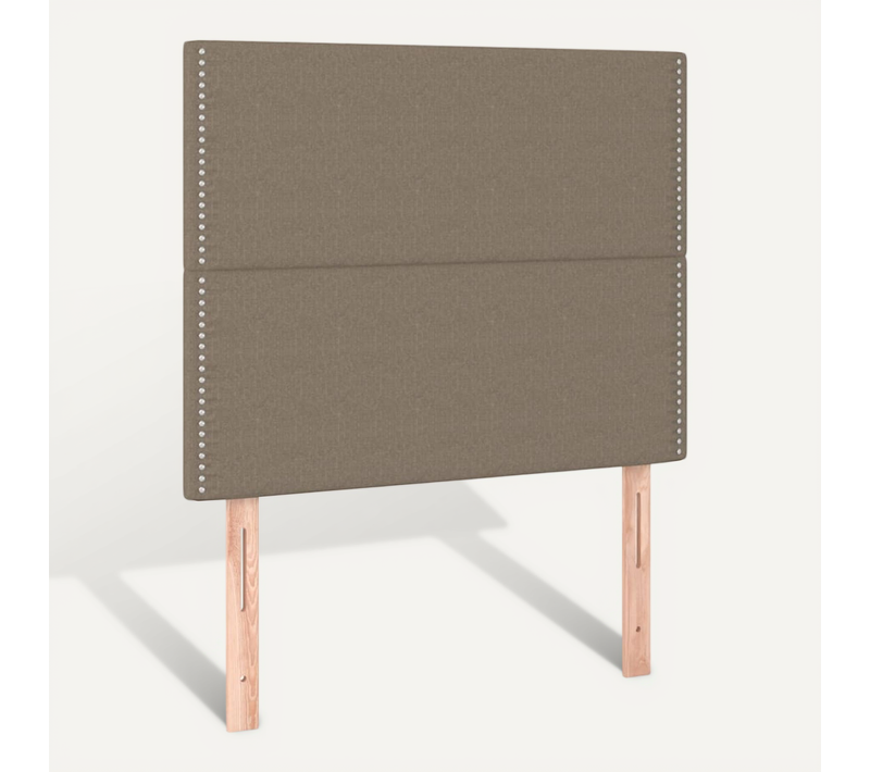 Tête De Lit Taupe 100x5x118/128 Cm Tissu