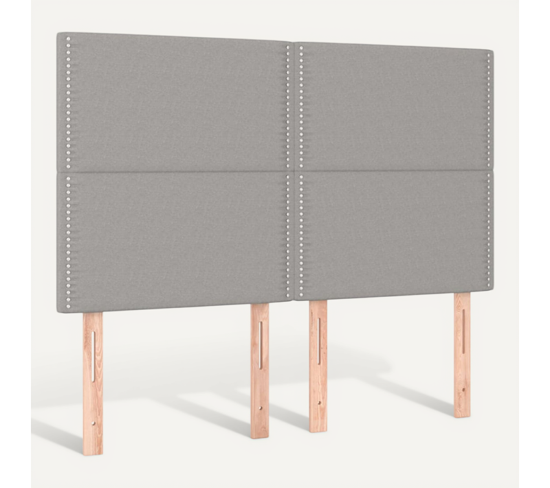 Tête De Lit Gris Clair 144 X 5 X 118/128 Cm Tissu