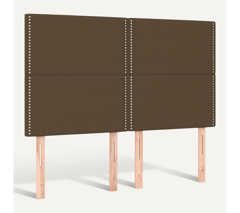 Tête De Lit Marron Foncé 144 X 5 X 118/128 Cm Tissu