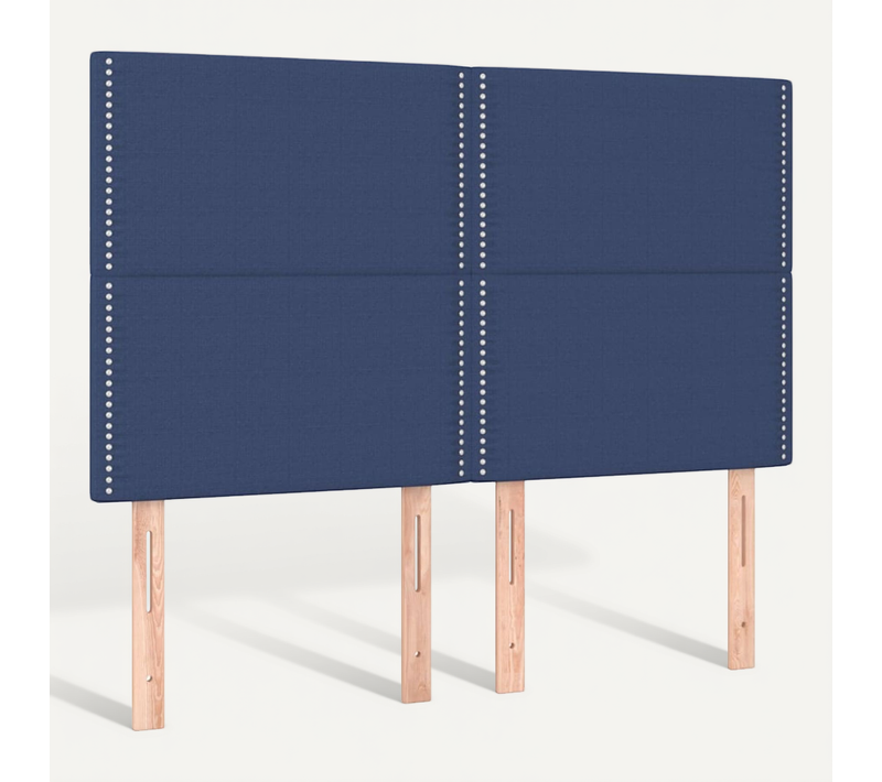 Tête De Lit Bleu 144x5x118/128 Cm Tissu