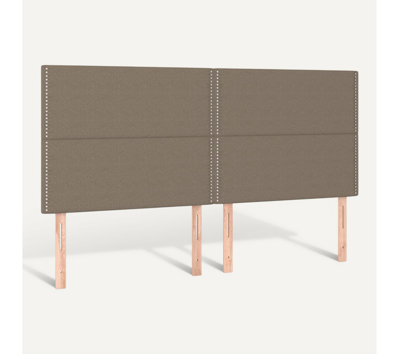 Tête De Lit Taupe 180x5x118/128 Cm Tissu