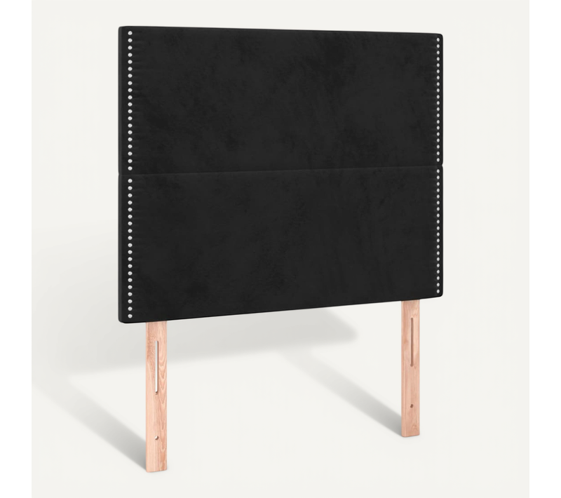 Tête De Lit Noir 100x5x118/128 Cm Velours