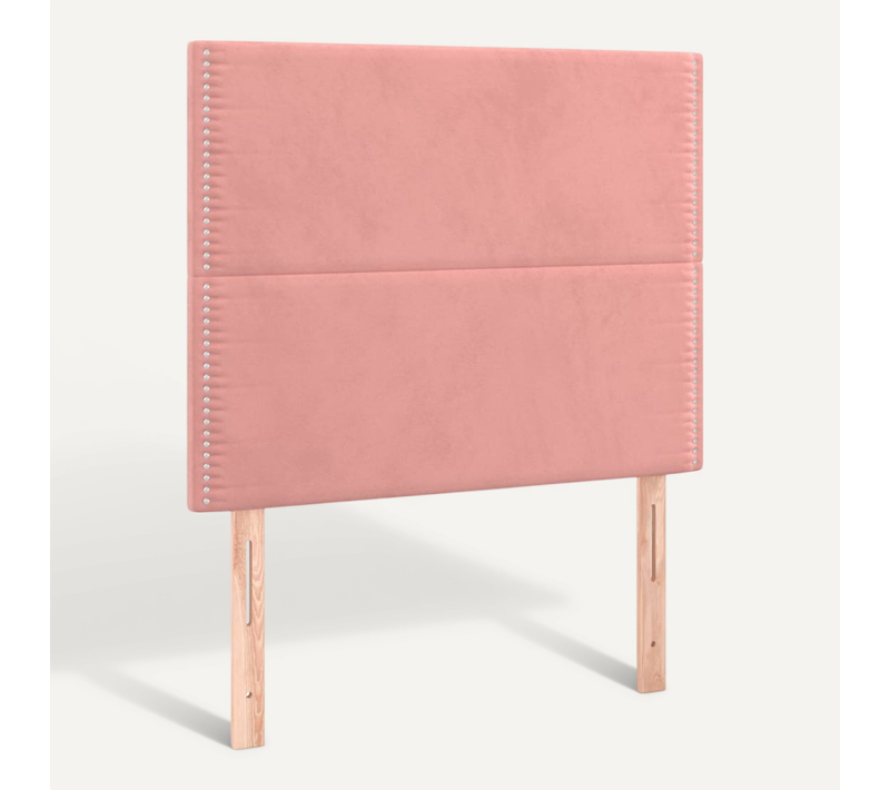 Tête De Lit Rose 100x5x118/128 Cm Velours