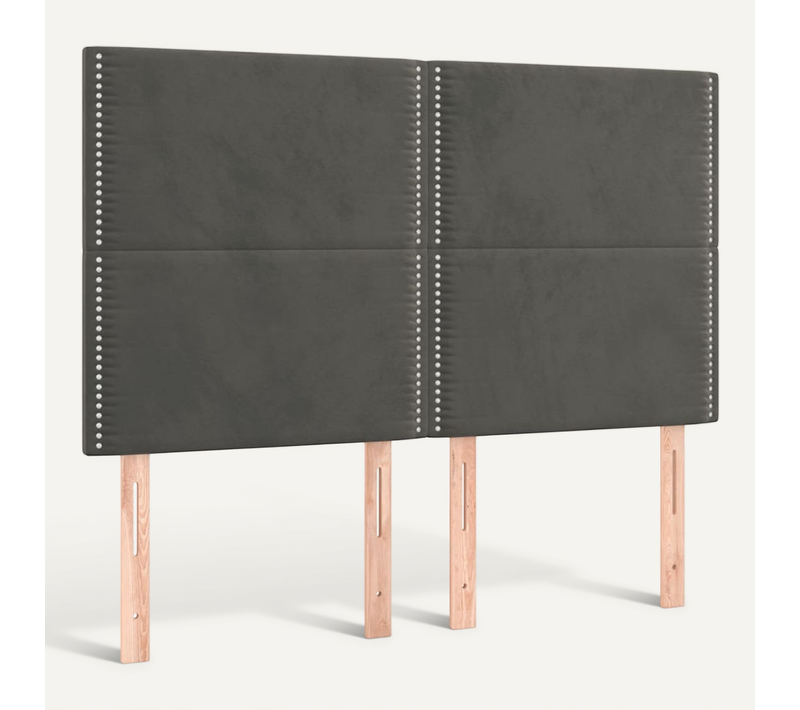 Tête De Lit Gris Foncé 144 X 5 X 118/128 Cm Velours