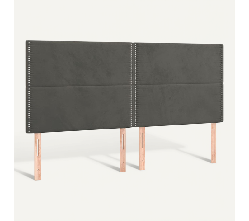Tête De Lit Gris Foncé 160 X 5 X 118/128 Cm Velours