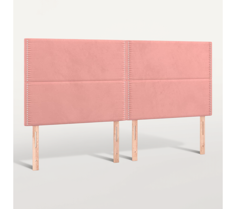 Tête De Lit Rose 160x5x118/128 Cm Velours