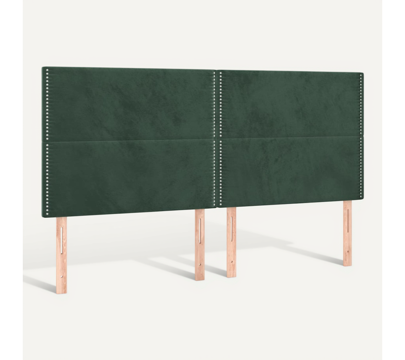 Tête De Lit Vert Foncé 180x5x118/128 Cm Velours