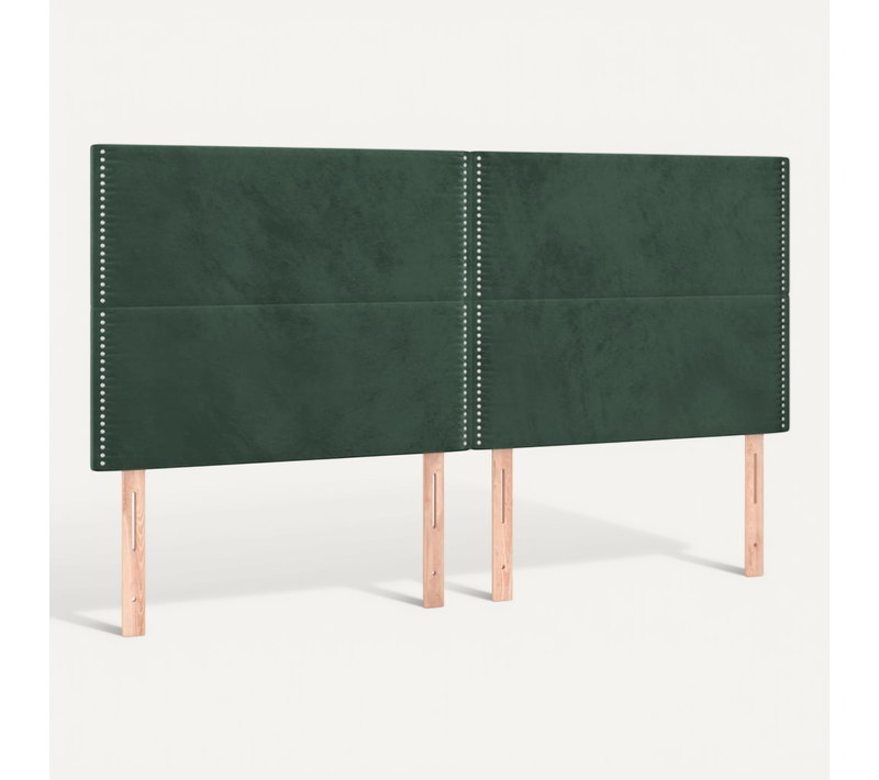 Tête De Lit Vert Foncé 200x5x118/128 Cm Velours