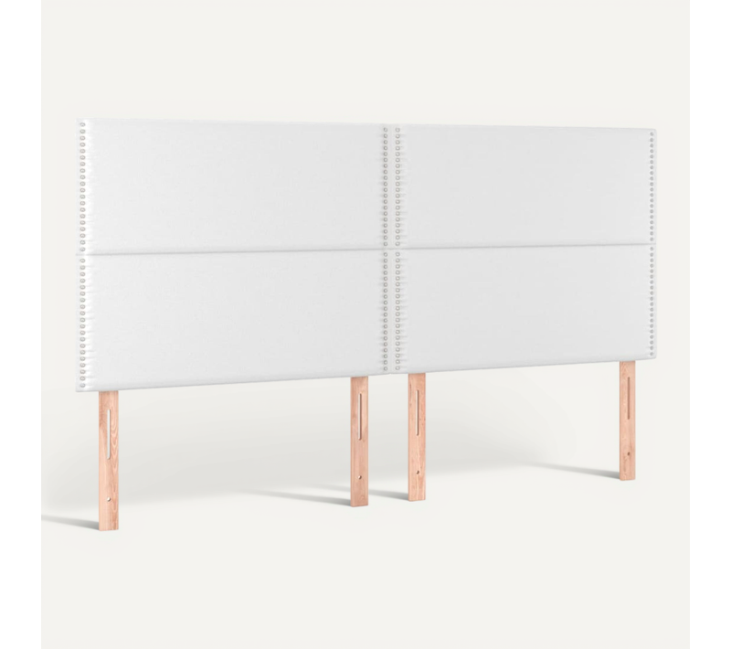 Tête De Lit Blanche 200 X 5 X 118/128 Cm Simili