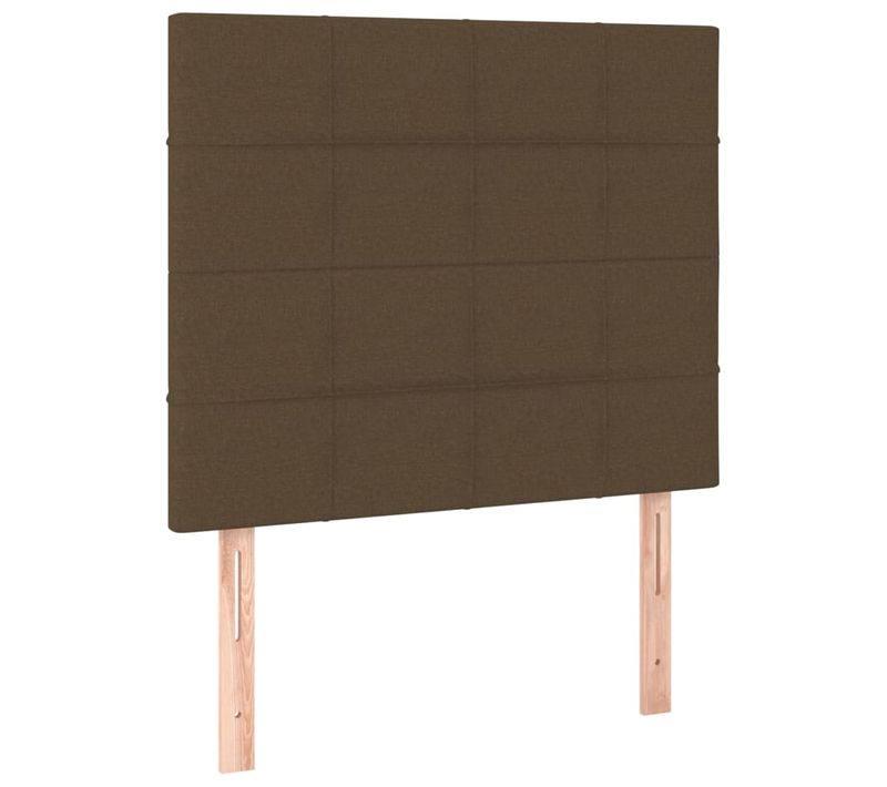 Têtes De Lit 2 Pièces Marron Foncé 80x5x78/88 Cm Tissu