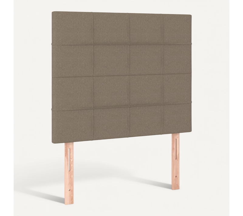Tête De Lit Taupe 80x5x118/128 Cm Tissu