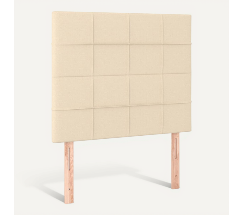 Tête De Lit Crème 80x5x118/128 Cm Tissu