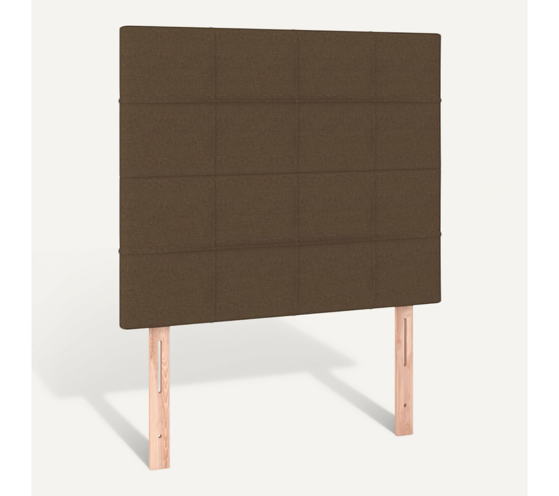 Tête De Lit Marron Foncé 90x5x118/128 Cm Tissu