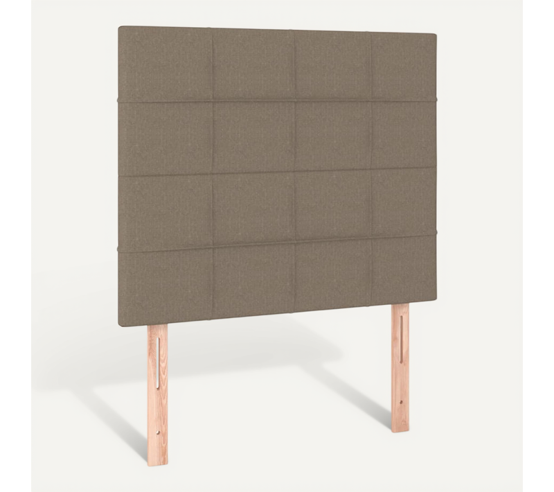 Tête De Lit Taupe 90x5x118/128 Cm Tissu