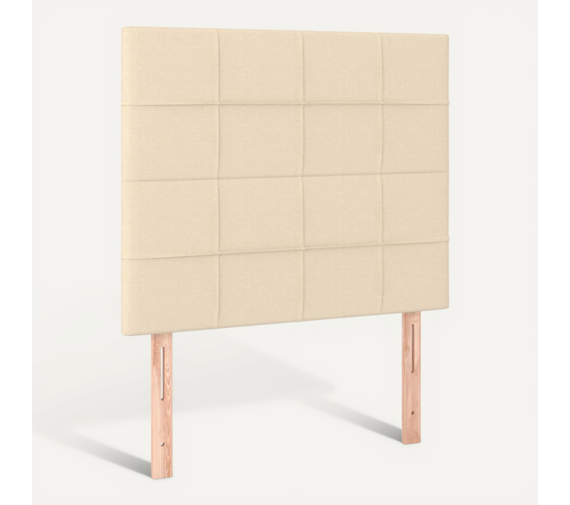 Tête De Lit Crème 90x5x118/128 Cm Tissu