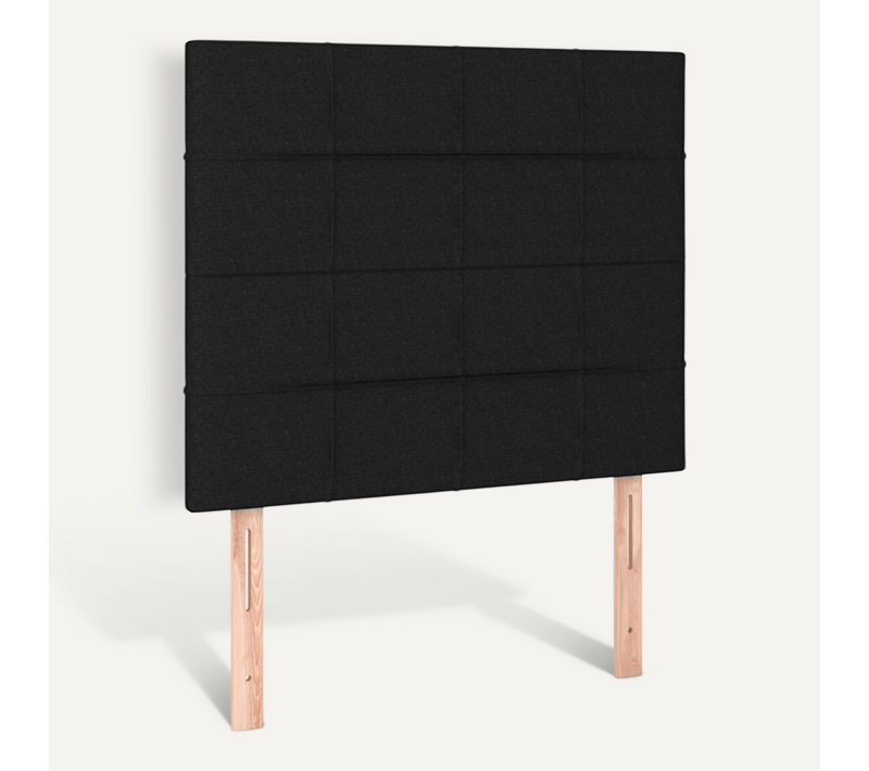 Tête De Lit Noir 100x5x118/128 Cm Tissu