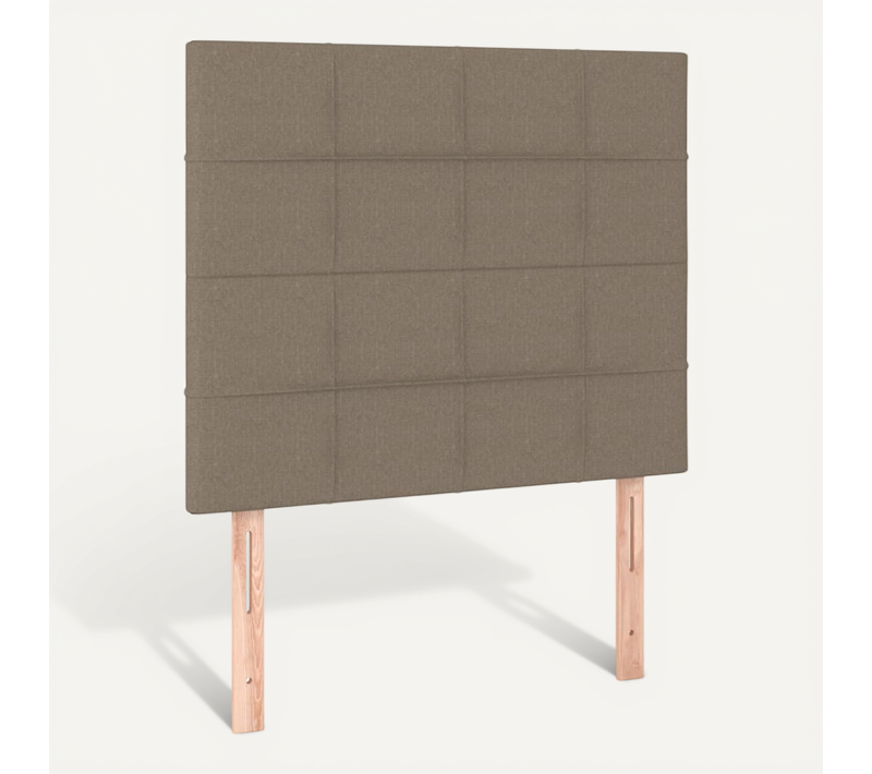 Tête De Lit Taupe 100x5x118/128 Cm Tissu