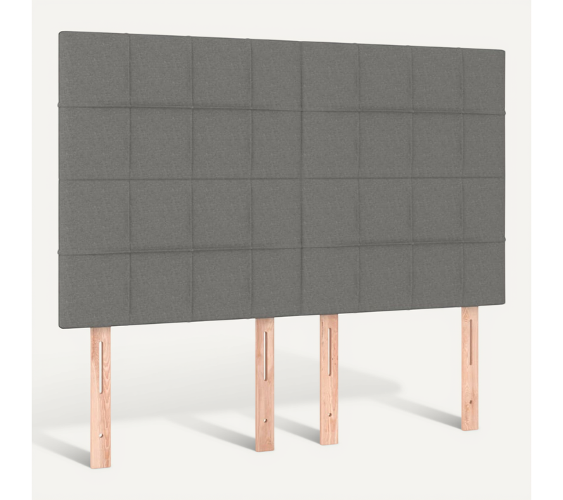 Tête De Lit Gris Foncé 144 X 5 X 118/128 Cm Tissu