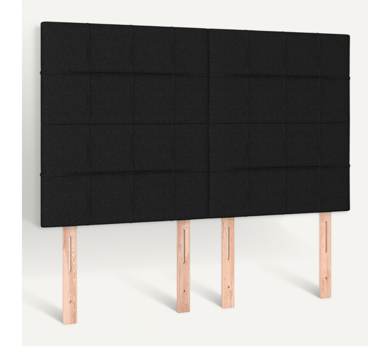 Tête De Lit Noir 144x5x118/128 Cm Tissu