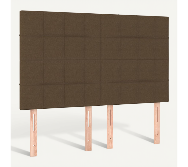 Tête De Lit Marron Foncé 144 X 5 X 118/128 Cm Tissu