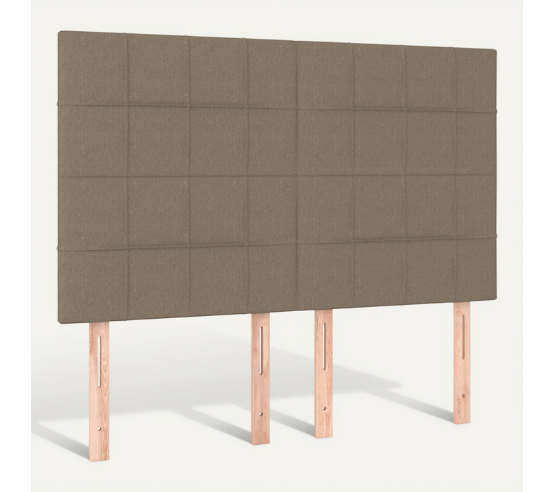 Tête De Lit Taupe 144x5x118/128 Cm Tissu