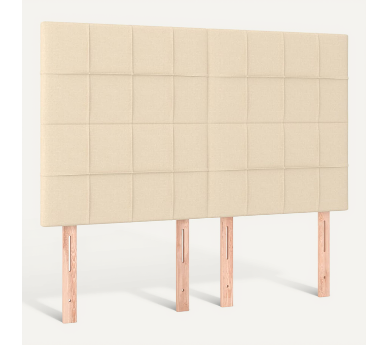 Tête De Lit Crème 144x5x118/128 Cm Tissu