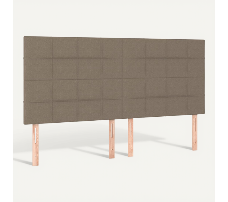 Tête De Lit Taupe 160x5x118/128 Cm Tissu