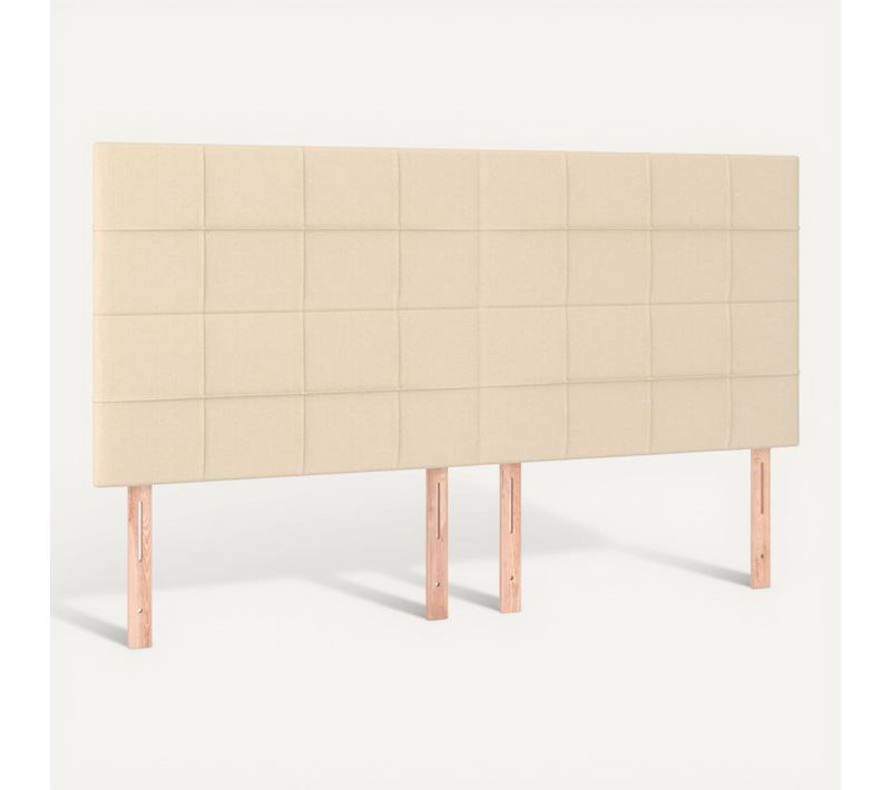 Tête De Lit Crème 160x5x118/128 Cm Tissu