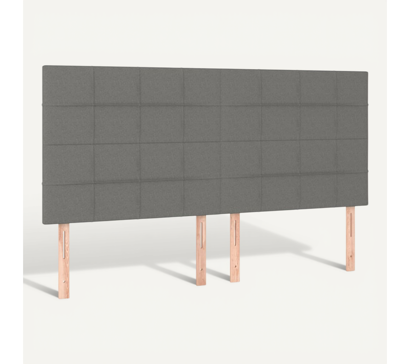 Tête De Lit Gris Foncé 180 X 5 X 118/128 Cm Tissu