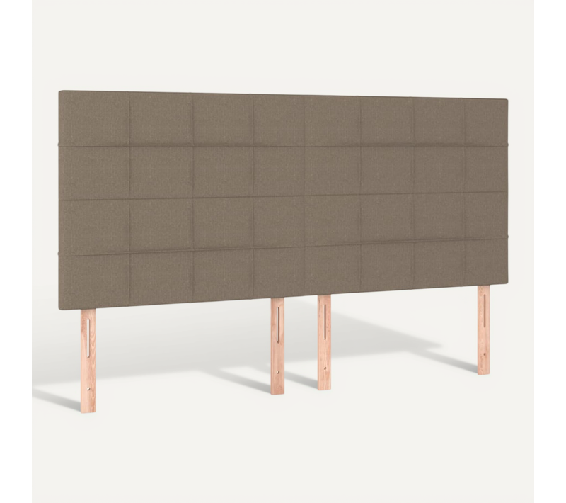 Tête De Lit Taupe 180x5x118/128 Cm Tissu