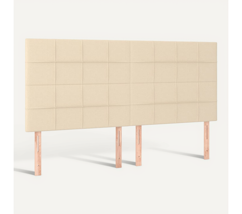 Tête De Lit Crème 180x5x118/128 Cm Tissu