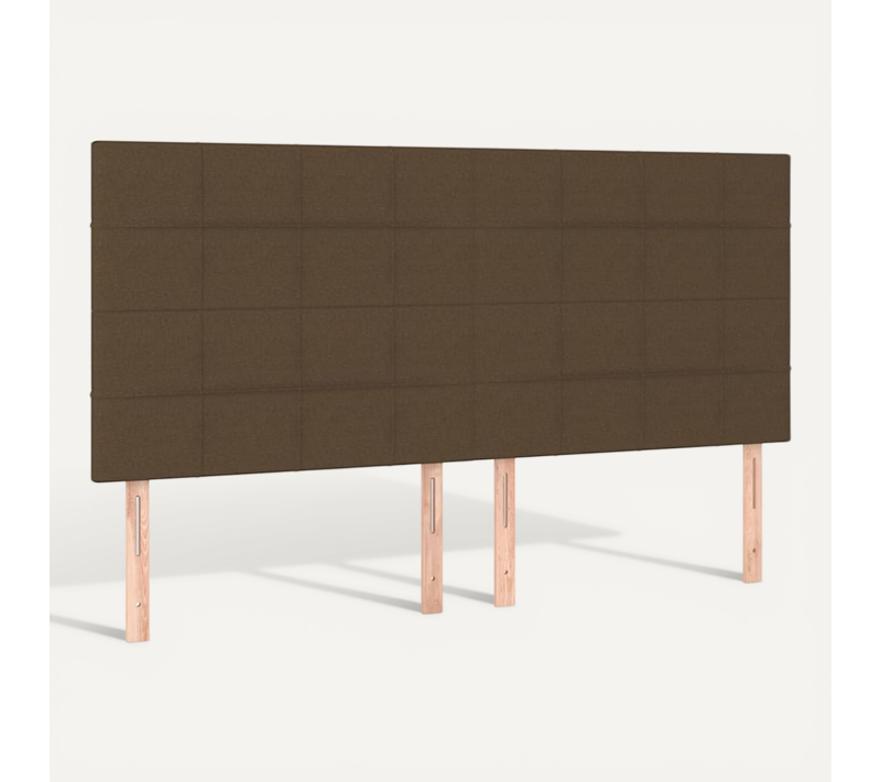 Tête De Lit Marron Foncé 200 X 5 X 118/128 Cm Tissu