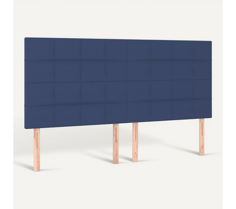 Tête De Lit Bleu 200x5x118/128 Cm Tissu