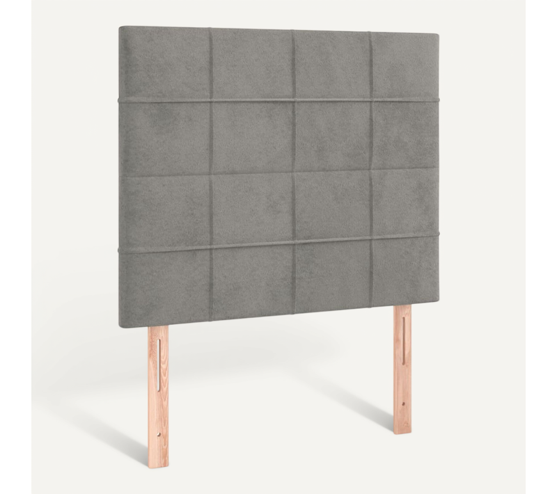 Tête De Lit Gris Clair 100x5x118/128 Cm Velours