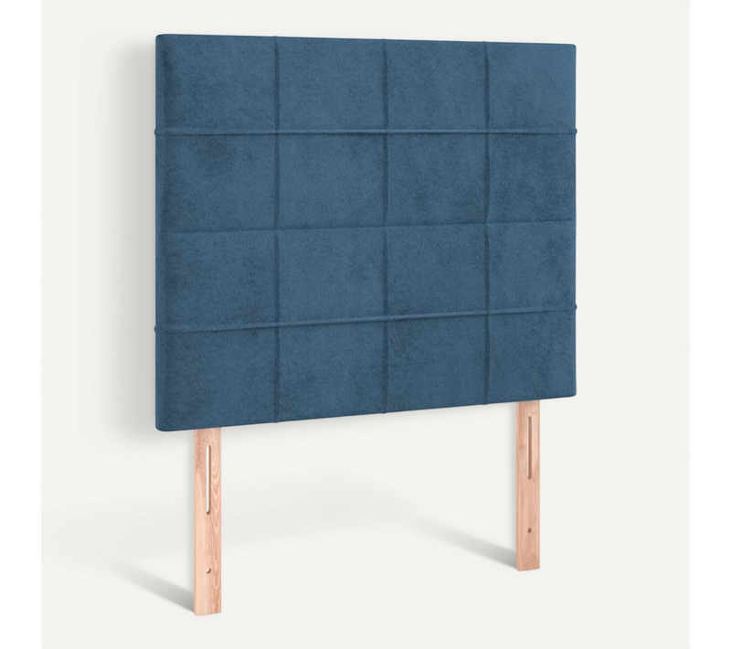 Tête De Lit Bleu Foncé 100x5x118/128 Cm Velours