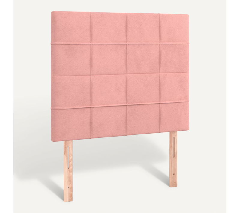 Tête De Lit Rose 100x5x118/128 Cm Velours