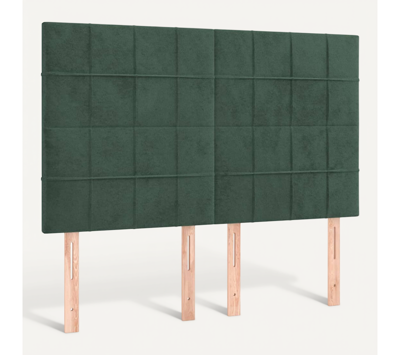 Tête De Lit Vert Foncé 144 X 5 X 118/128 Cm Velours