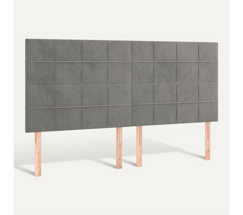 Tête De Lit Gris Clair 180x5x118/128 Cm Velours