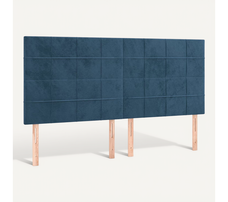 Tête De Lit Bleu Foncé 200 X 5 X 118/128 Cm Velours