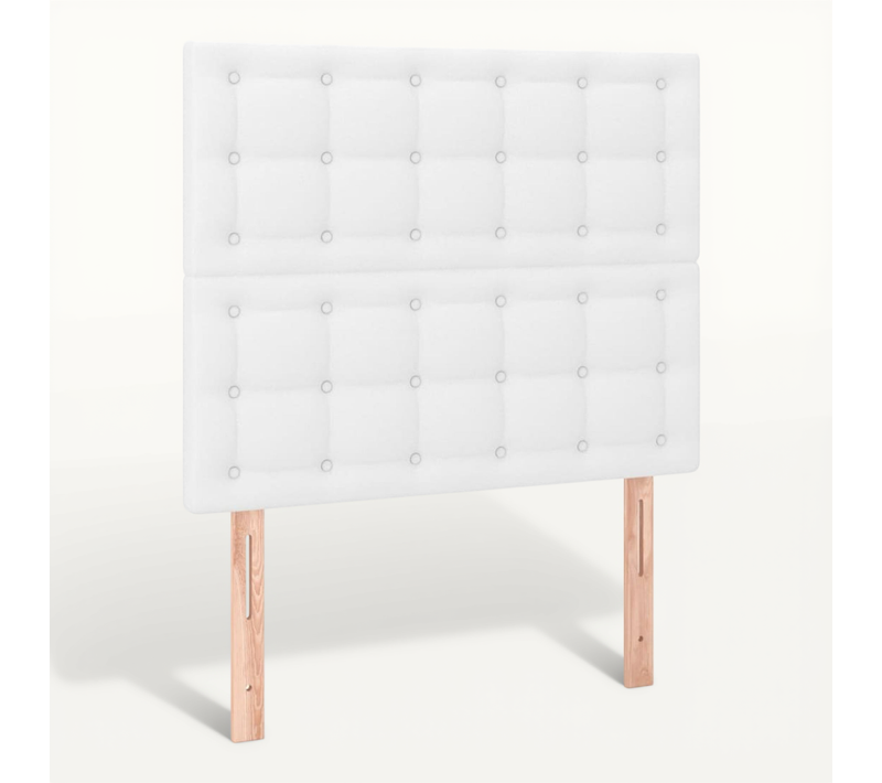 Tête De Lit Blanche 100 X 5 X 118/128 Cm Simili