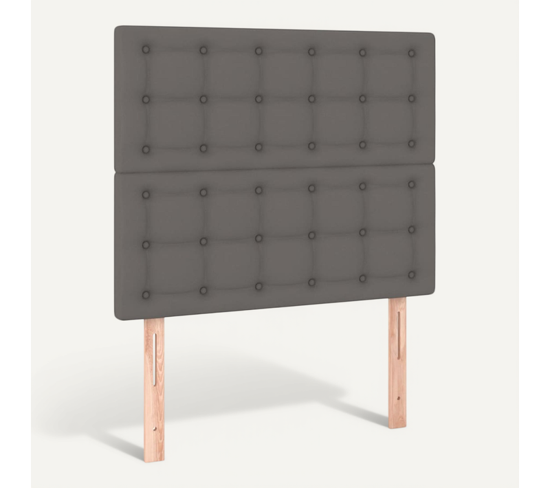 Tête De Lit Gris 100x5x118/128 Cm Simili
