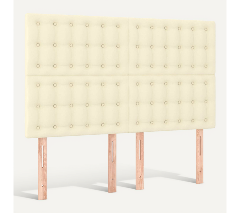 Tête De Lit Crème 144x5x118/128 Cm Simili