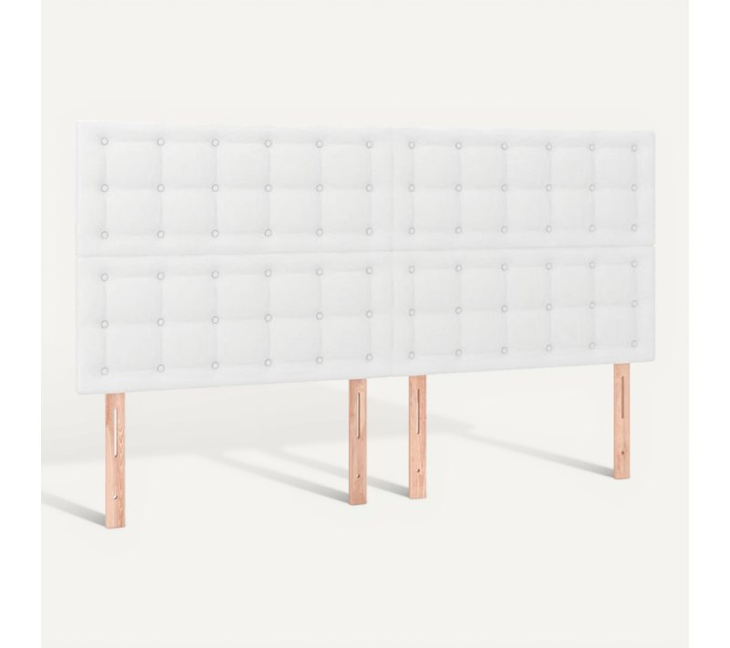 Tête De Lit Blanche 160 X 5 X 118/128 Cm Simili