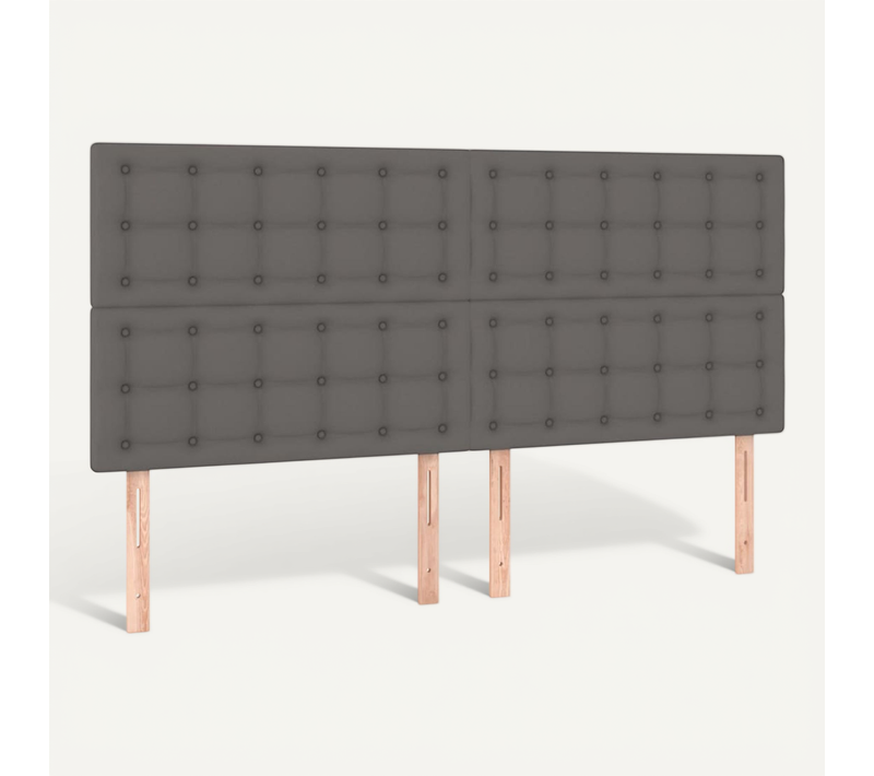 Tête De Lit Gris 180x5x118/128 Cm Simili