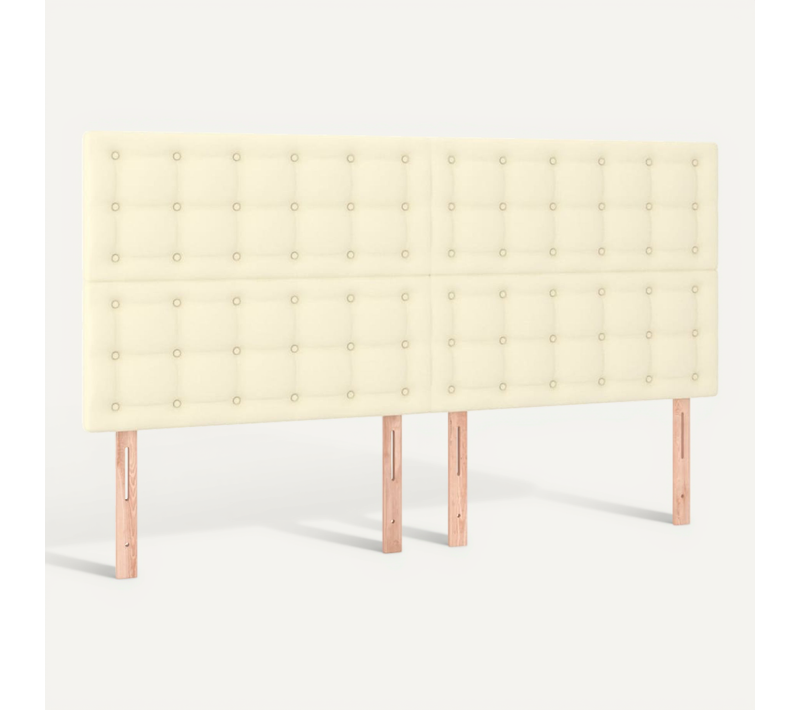 Têtes De Lit 4 PCs Crème 100x5x78/88 Cm Similicuir