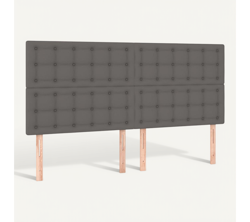 Tête De Lit Gris 200x5x118/128 Cm Simili