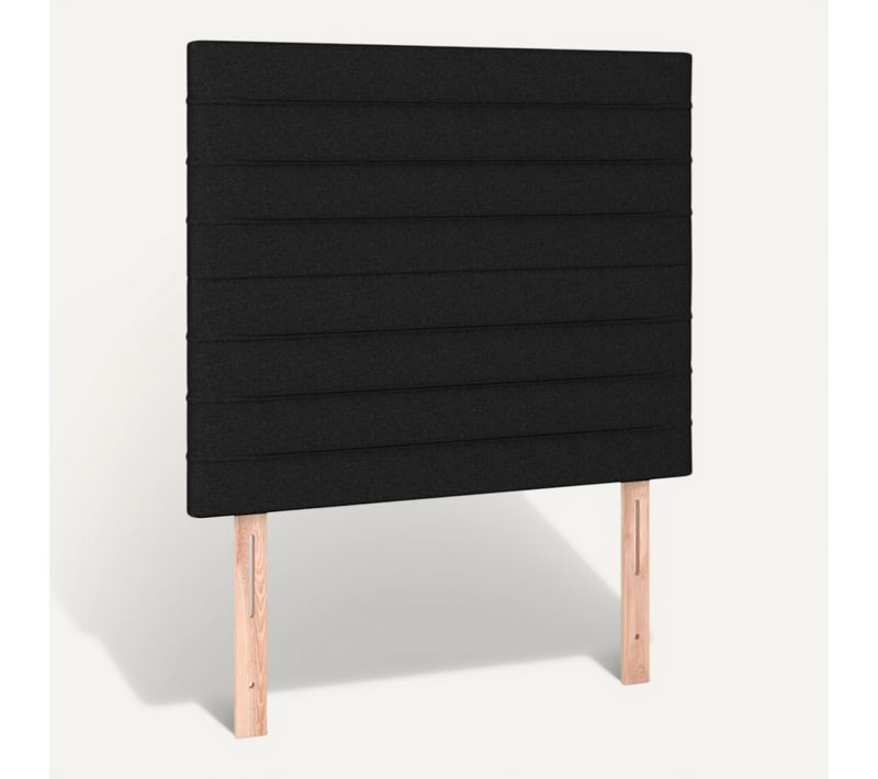 Tête De Lit Noir 80x5x118/128 Cm Tissu