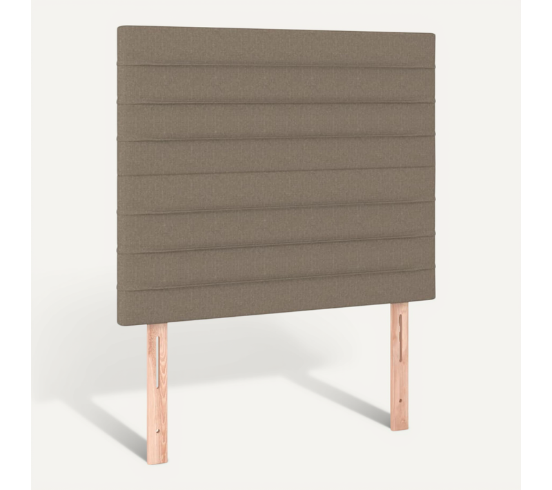 Tête De Lit Taupe 80x5x118/128 Cm Tissu