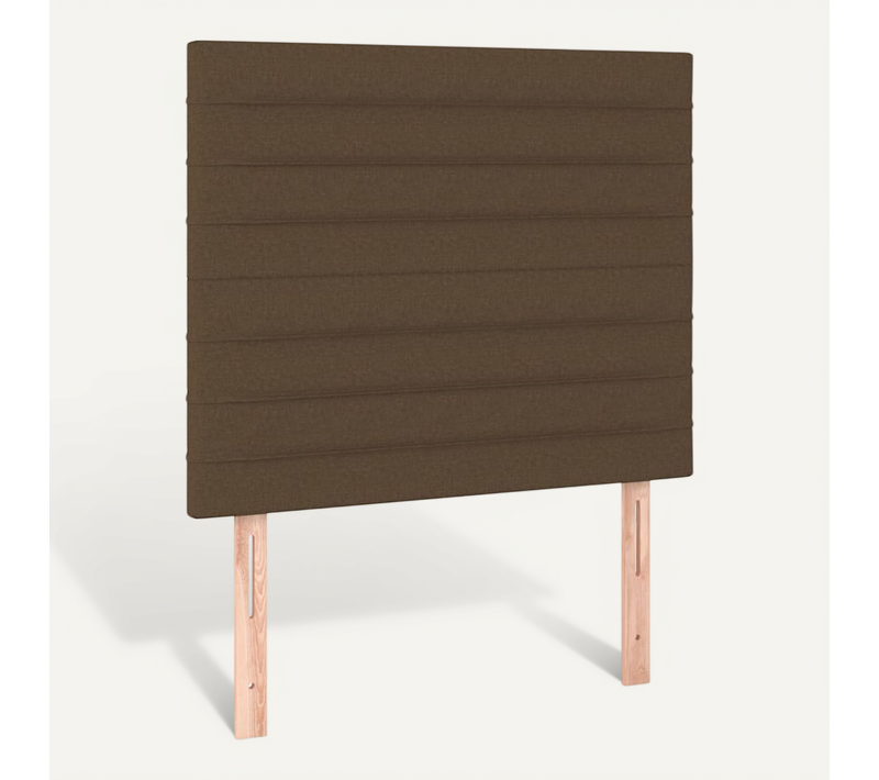 Tête De Lit Marron Foncé 100x5x118/128 Cm Tissu