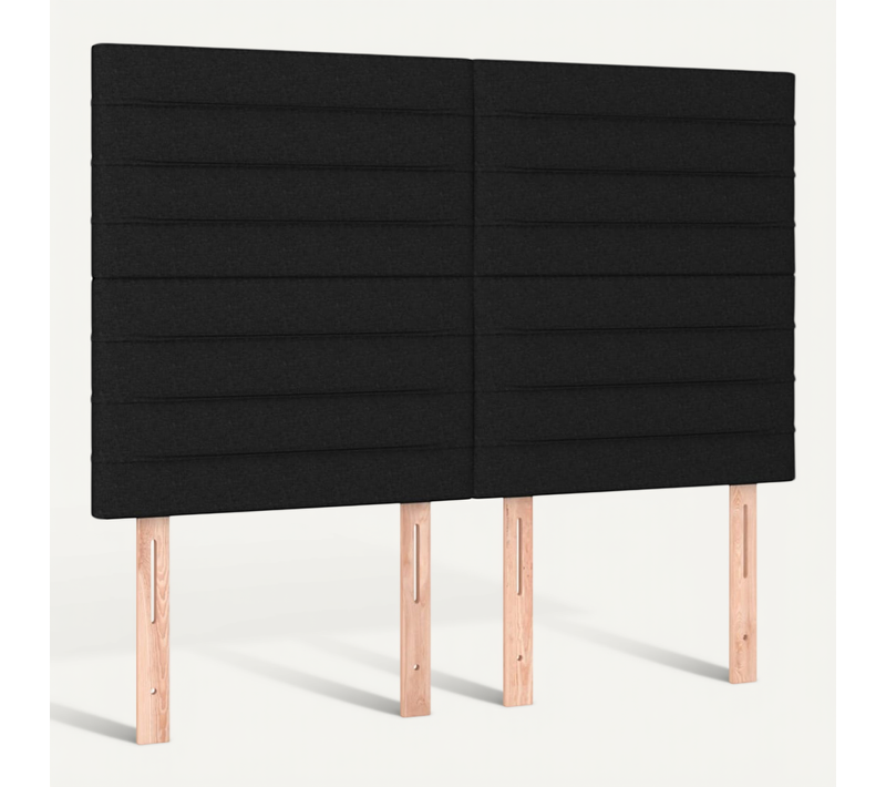 Tête De Lit Noir 144x5x118/128 Cm Tissu